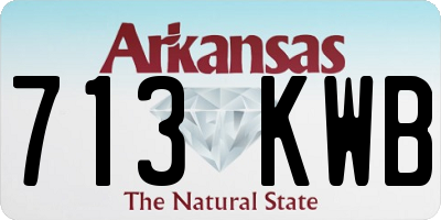 AR license plate 713KWB