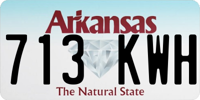 AR license plate 713KWH