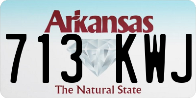 AR license plate 713KWJ