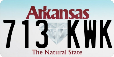AR license plate 713KWK