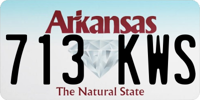 AR license plate 713KWS