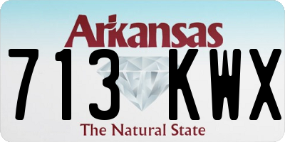 AR license plate 713KWX
