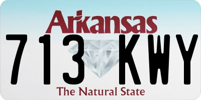 AR license plate 713KWY