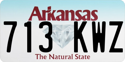 AR license plate 713KWZ