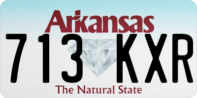AR license plate 713KXR