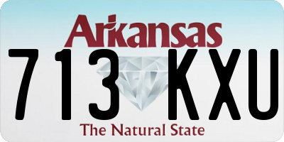 AR license plate 713KXU