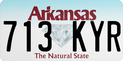 AR license plate 713KYR