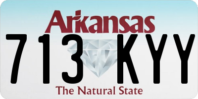 AR license plate 713KYY