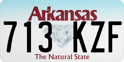 AR license plate 713KZF