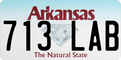 AR license plate 713LAB