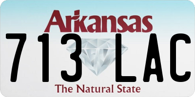 AR license plate 713LAC