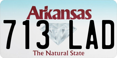 AR license plate 713LAD