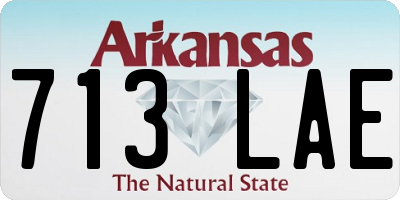 AR license plate 713LAE
