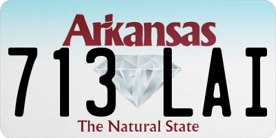 AR license plate 713LAI