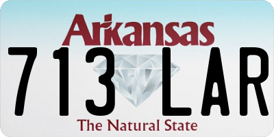AR license plate 713LAR