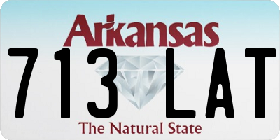 AR license plate 713LAT