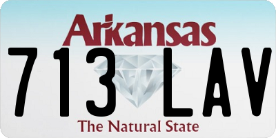 AR license plate 713LAV