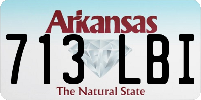 AR license plate 713LBI