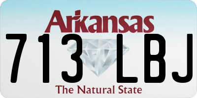 AR license plate 713LBJ