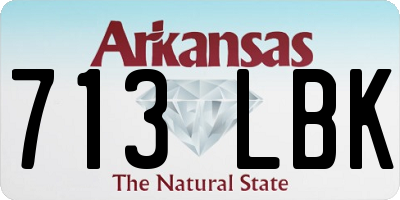 AR license plate 713LBK