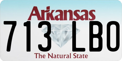 AR license plate 713LBO