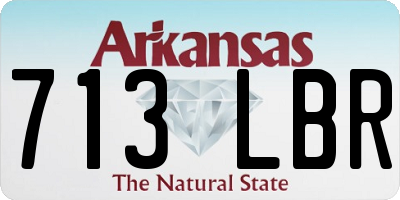 AR license plate 713LBR