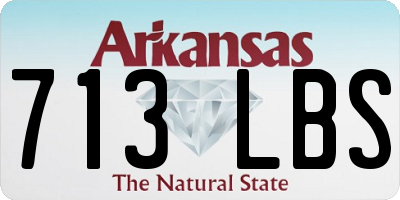 AR license plate 713LBS