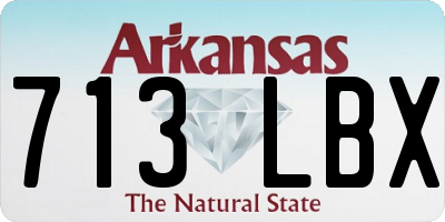 AR license plate 713LBX