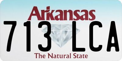 AR license plate 713LCA