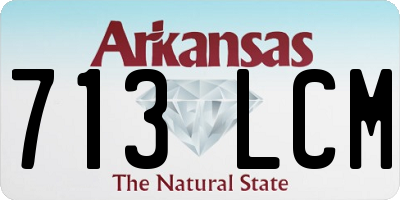 AR license plate 713LCM