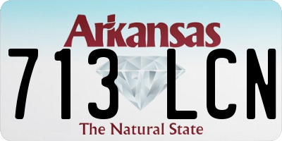 AR license plate 713LCN