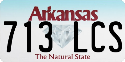 AR license plate 713LCS