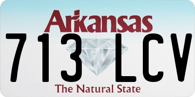 AR license plate 713LCV