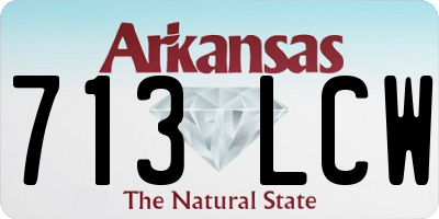 AR license plate 713LCW
