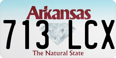 AR license plate 713LCX