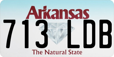 AR license plate 713LDB
