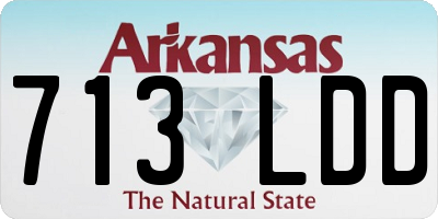 AR license plate 713LDD