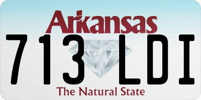 AR license plate 713LDI