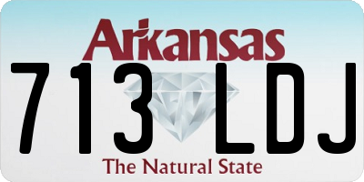 AR license plate 713LDJ
