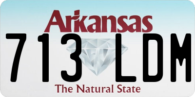 AR license plate 713LDM