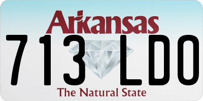 AR license plate 713LDO