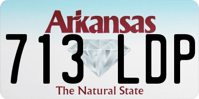 AR license plate 713LDP