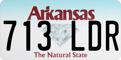 AR license plate 713LDR
