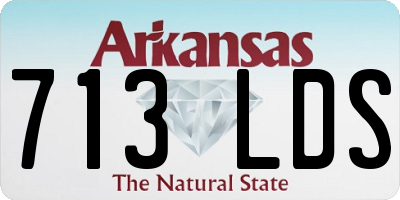 AR license plate 713LDS
