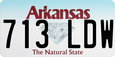 AR license plate 713LDW
