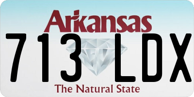 AR license plate 713LDX