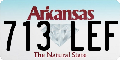 AR license plate 713LEF