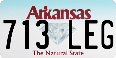 AR license plate 713LEG