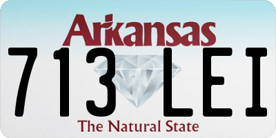 AR license plate 713LEI