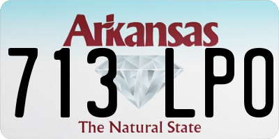 AR license plate 713LPO